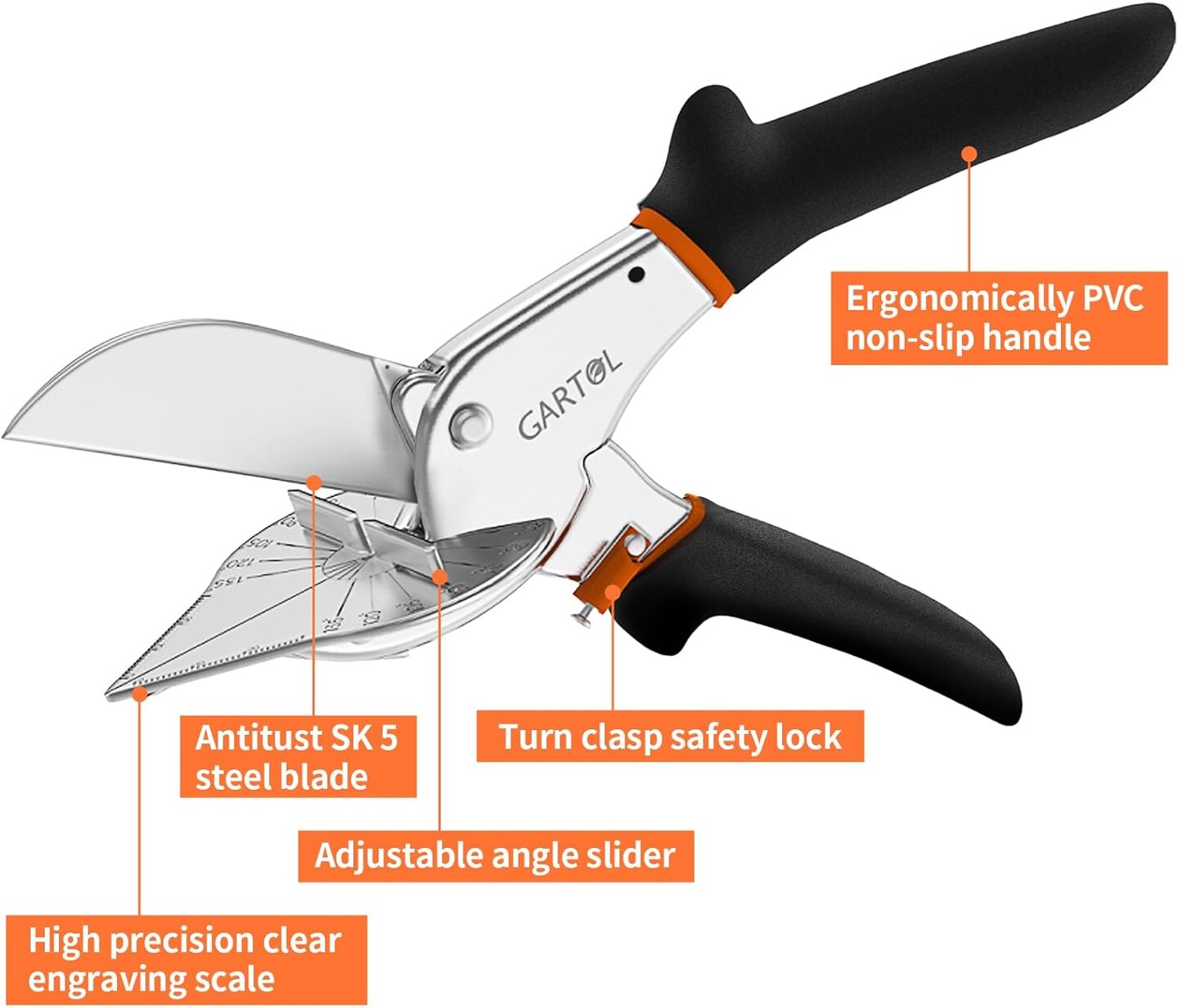 GARTOL Multifunctional Trunking/Miter Shears with Replacement Blades