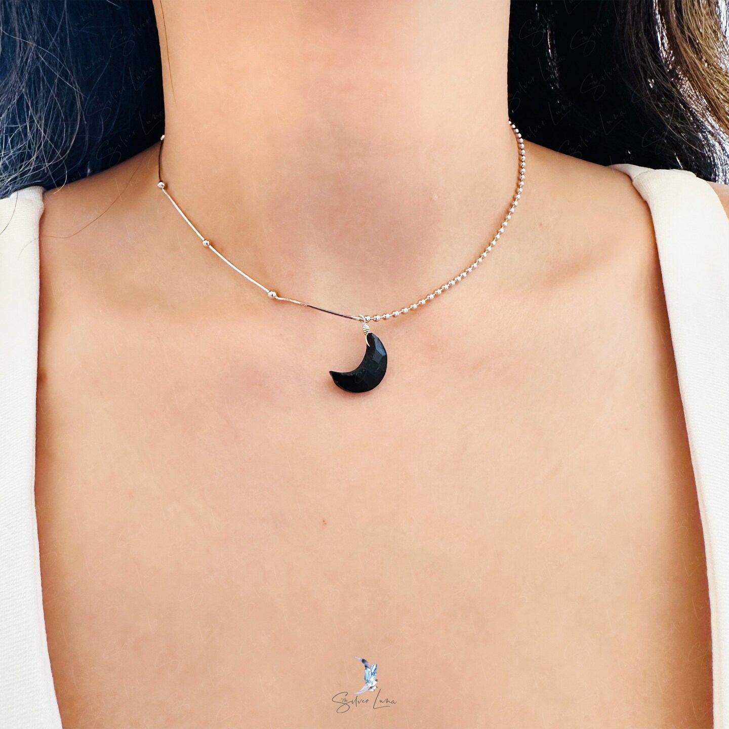 Buy Fall crescent choker necklace