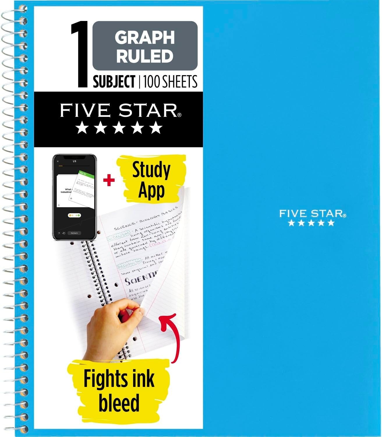 Spiral Notebook + Study App 100 Sheets