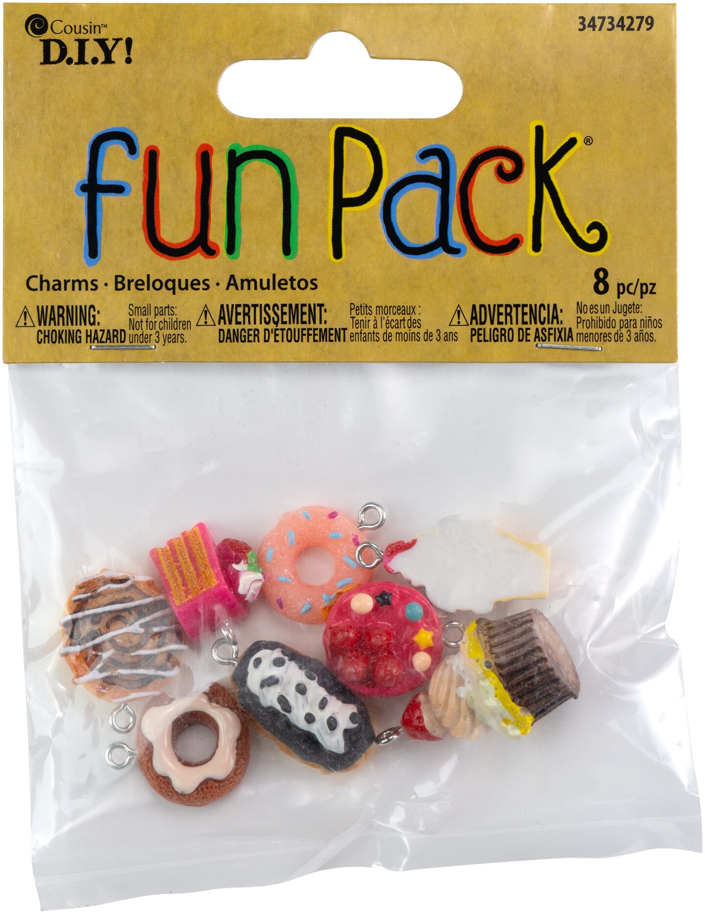 CousinDIY Miniature Charm Assortment 8/Pkg-Dessert