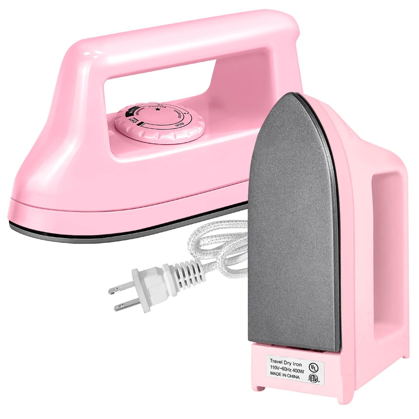 Iron Handy Heat Press Machine Kit Portable with PVC Doormat for Heat Transfer, Charging Base Accessories for DIY T-Shirt Shoe Bag Vinyl Projects