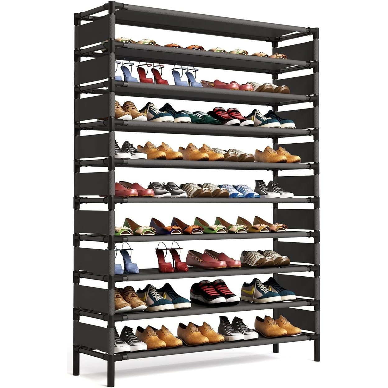 Tribesigns Large Capacity Shoe Rack 10 Tiers Holds 50 Pairs -Proof Organizer