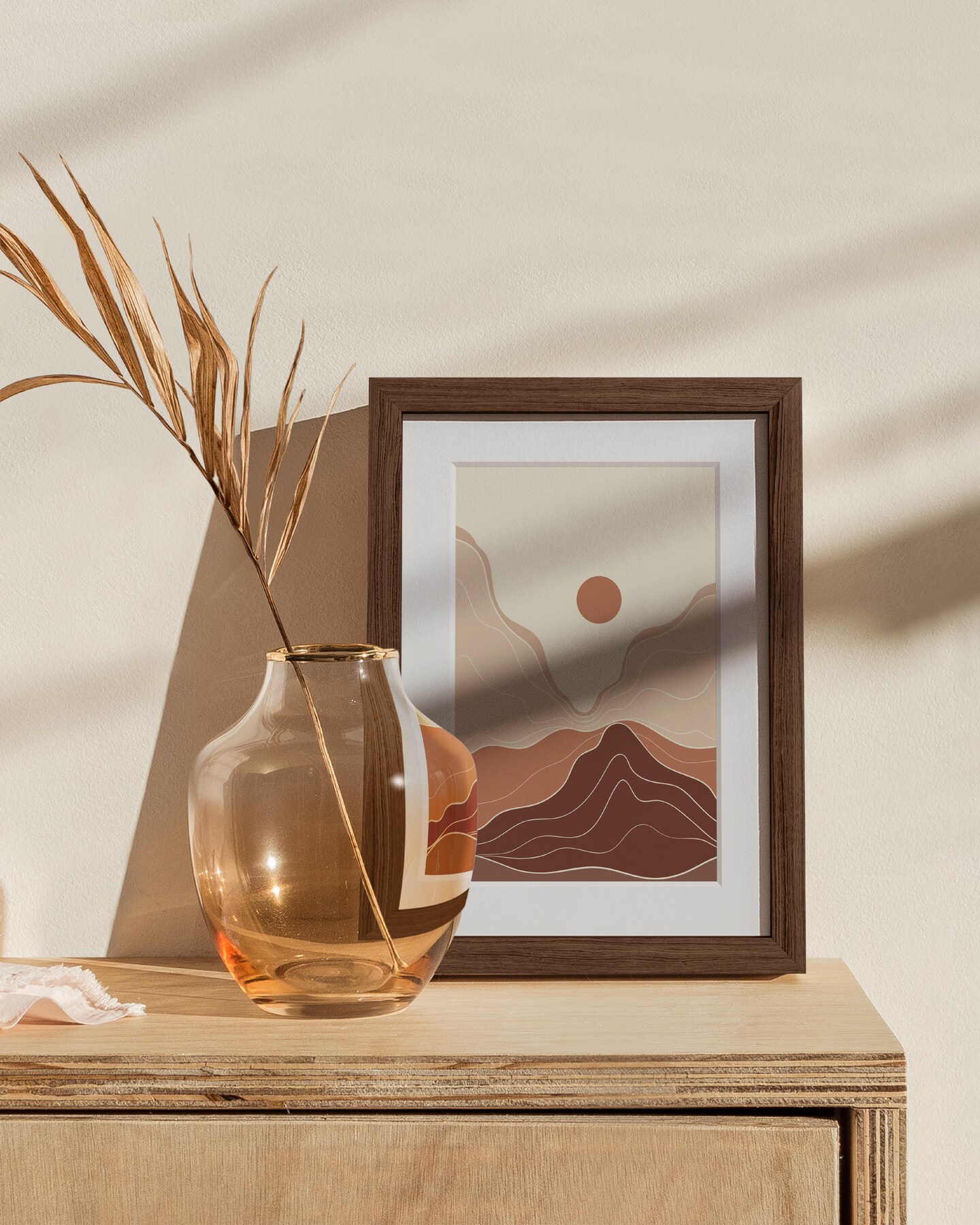 Haus and Hues Oak Wood Picture Frames Matted with Real Glass