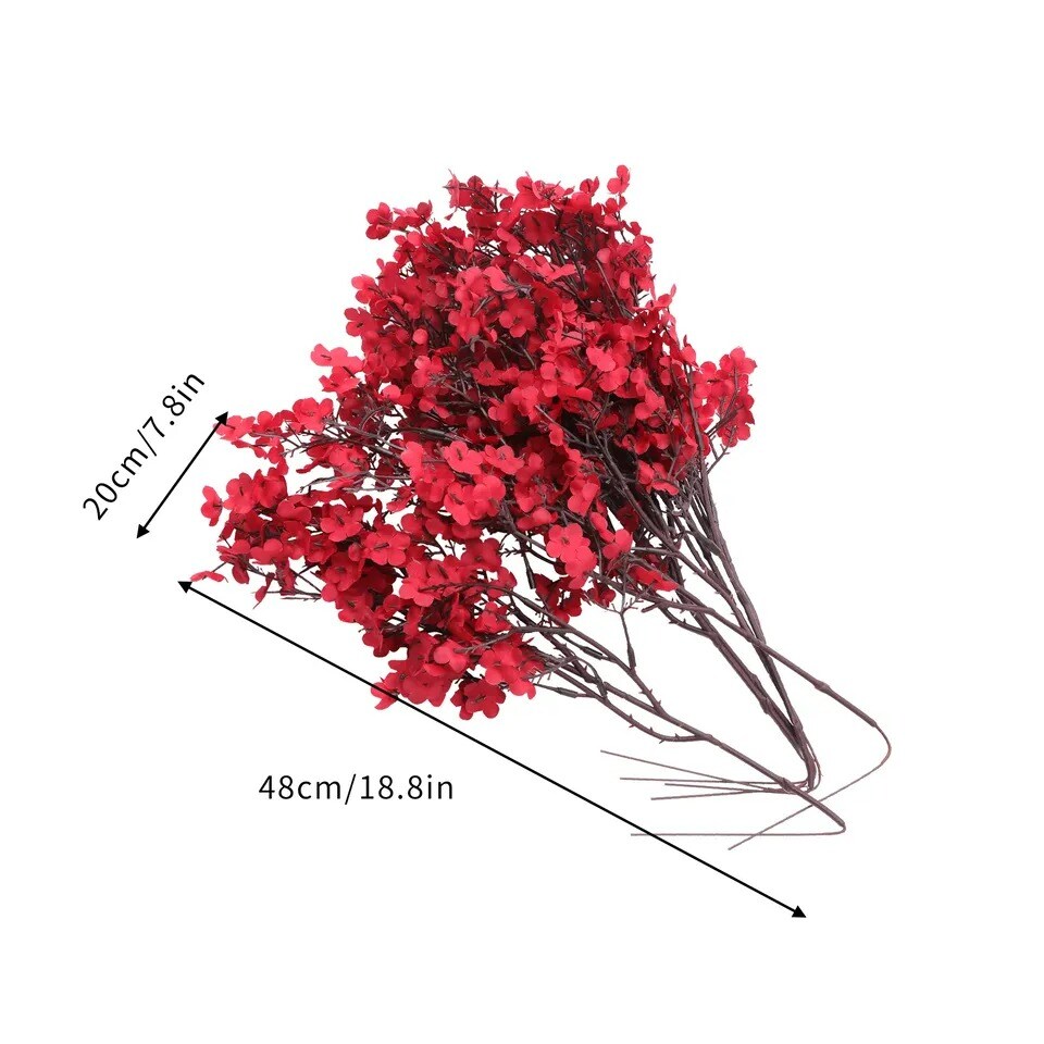 6pcs Artificial Flowers Outdoor Fake Plastic Plants Party Wedding Home Decor