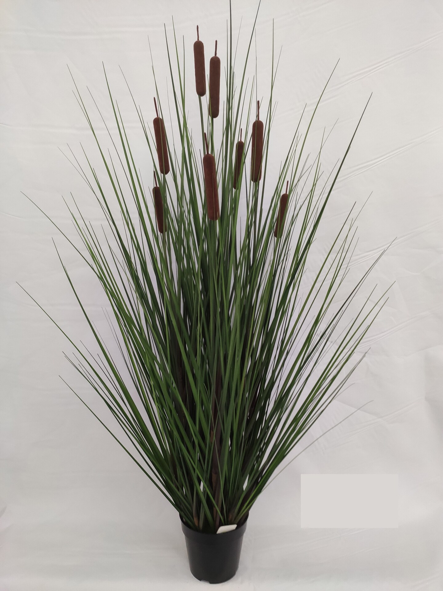 4-Foot Tall Artificial Cattail Grass in Decorative Pot | Low Maintenance Faux Plant for Home and Office Decor | Floral Home by Artificial Flowers