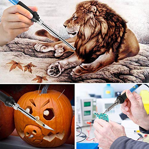 23 Pieces Pyrography Wood Burning Tips, Wood Burning Tool Kits Carving Iron Tip for Embossing/Adults/Beginners/Birthday/Wedding Anniversary/Halloween/Christmas DIY