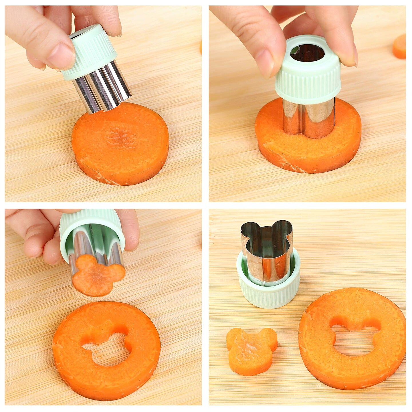 18 Pieces Vegetable Cutter Shapes Set Mini Sizes Cookie Cutters Set Fruit Cookie Stamps Mold