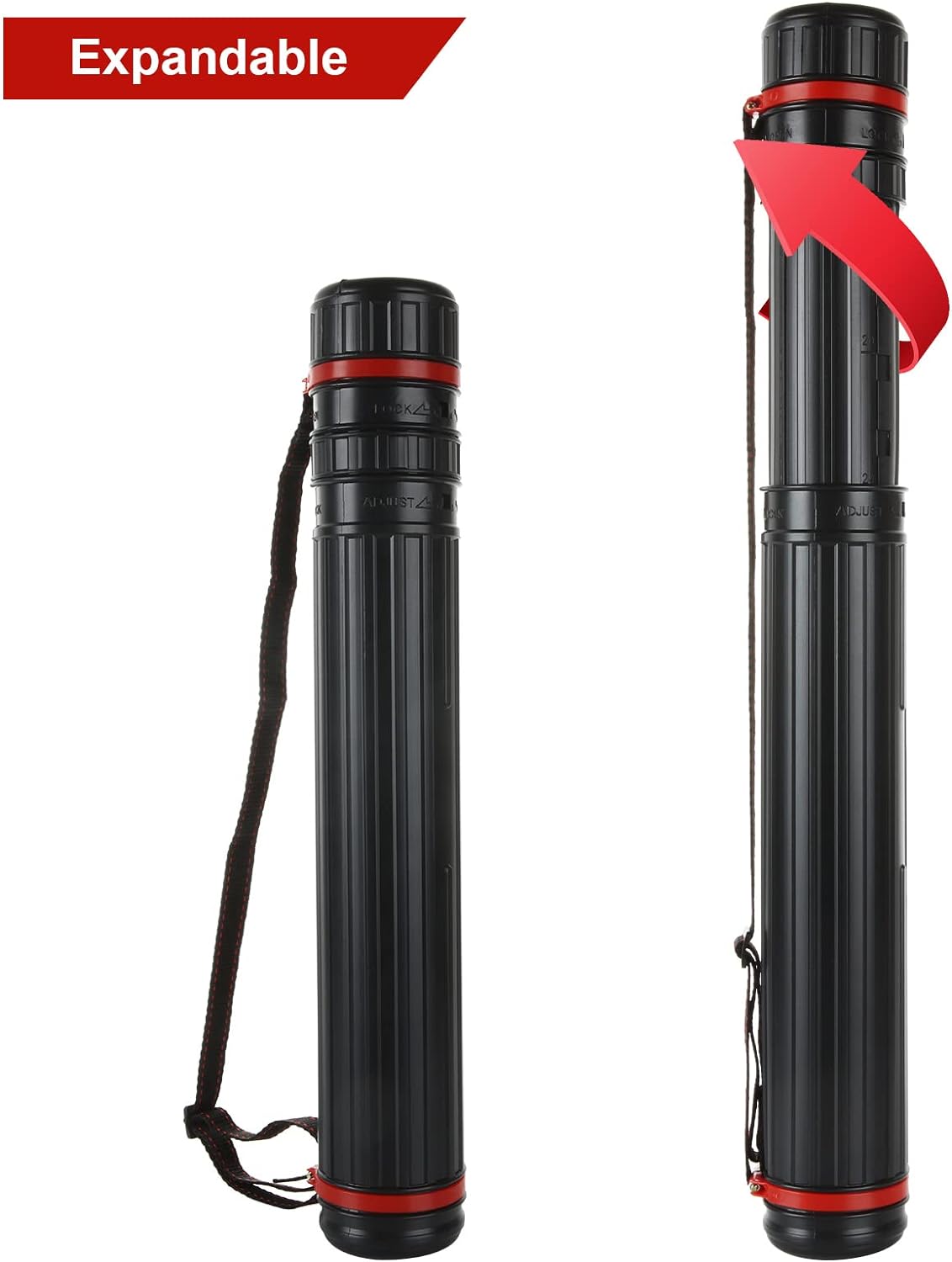 3PCS Poster Tube, Small Poster Tube with Strap, Art & Poster Storage Transport Tubes, Carry Document, Blueprint, Drawing and Artwork, Round Poster Holder Tube Cases Expand from 17.5 to 28 Inch