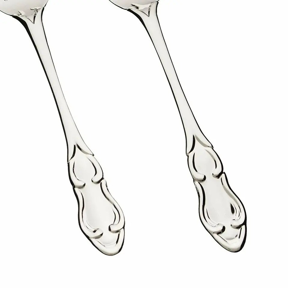 Engraved Bride and Groom Silver Wedding Fork Set, Vintage Utensils for Wedding