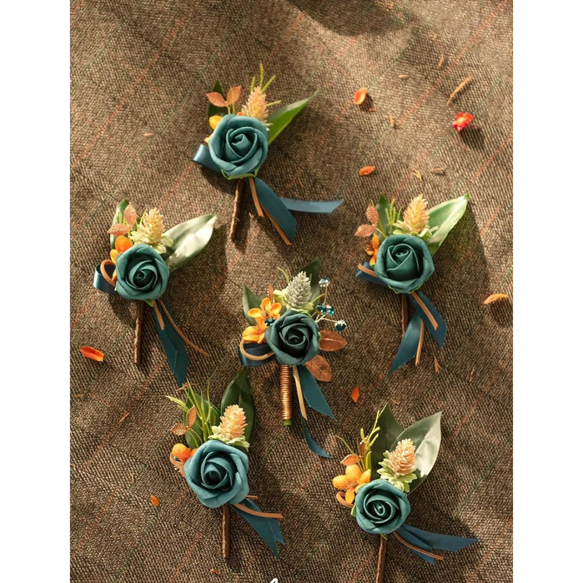 Boutonniere Set of 6 for Groom &#x26; Groomsmen