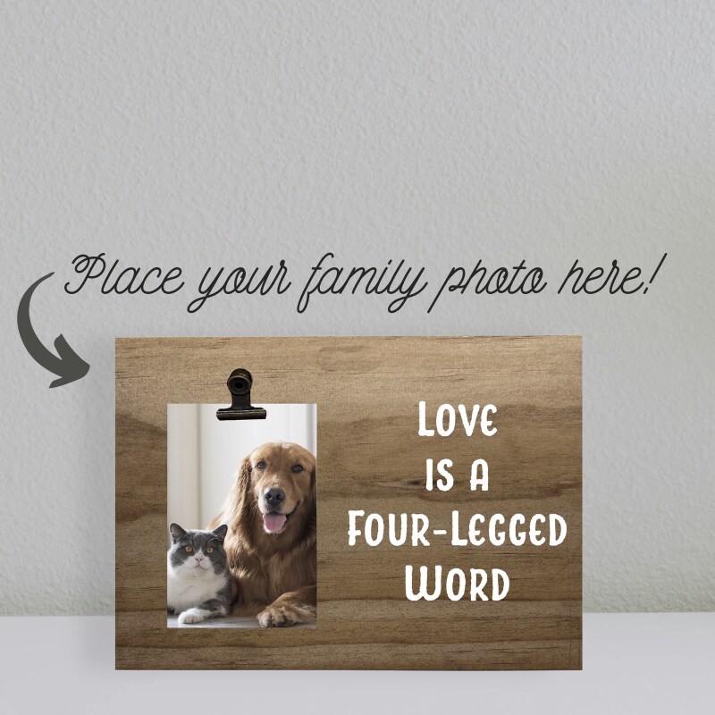 Decorative Wood Clip Pet Photo Frames