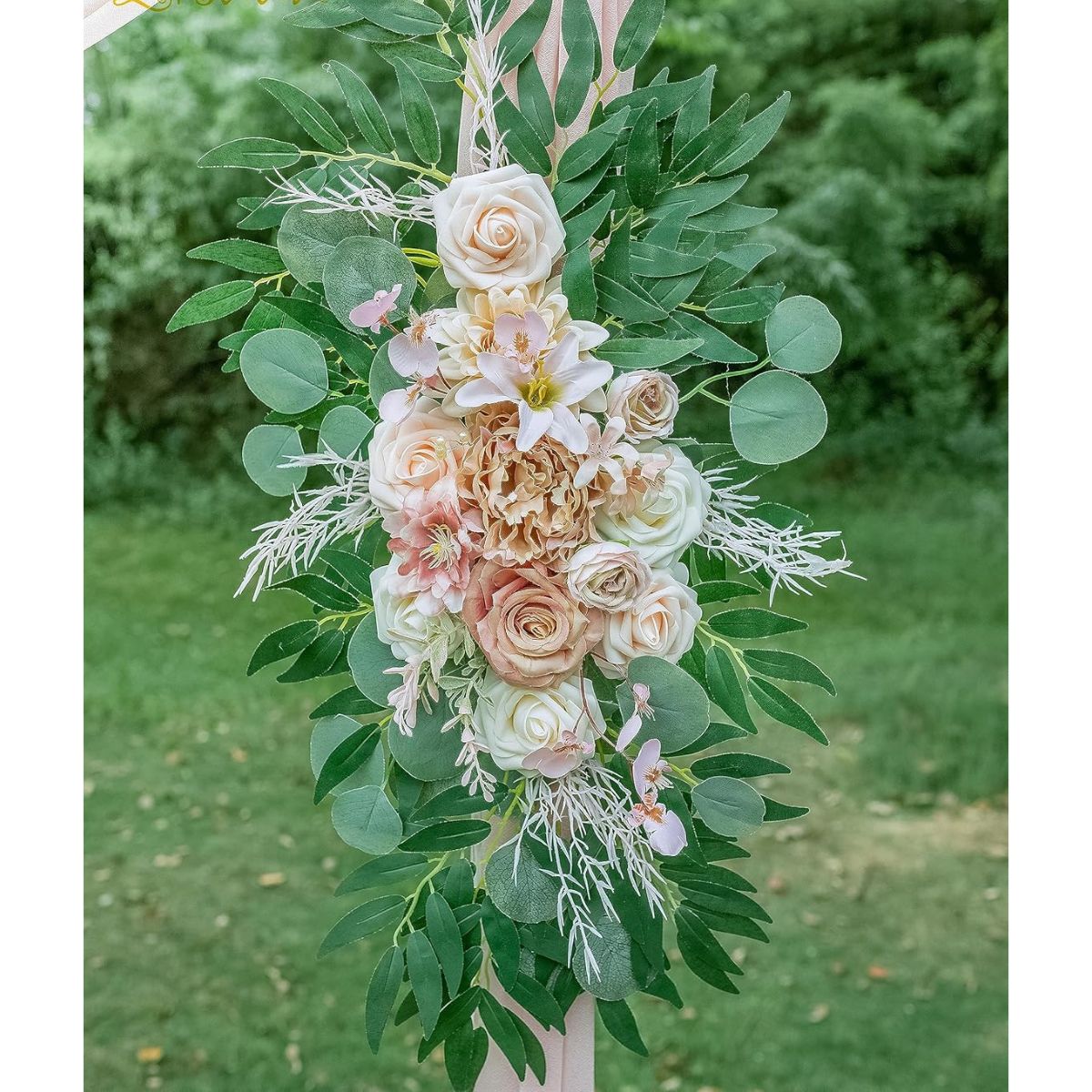 Pack of 2 Large Artificial Flower Swags for Boho Wedding Arch Decor