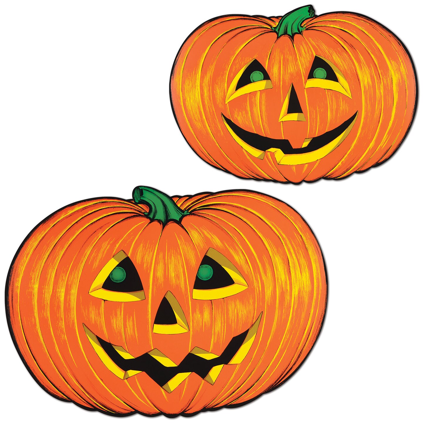 Beistle - Jack-O-Lantern Faces - 25&#x22; - 12 Pack