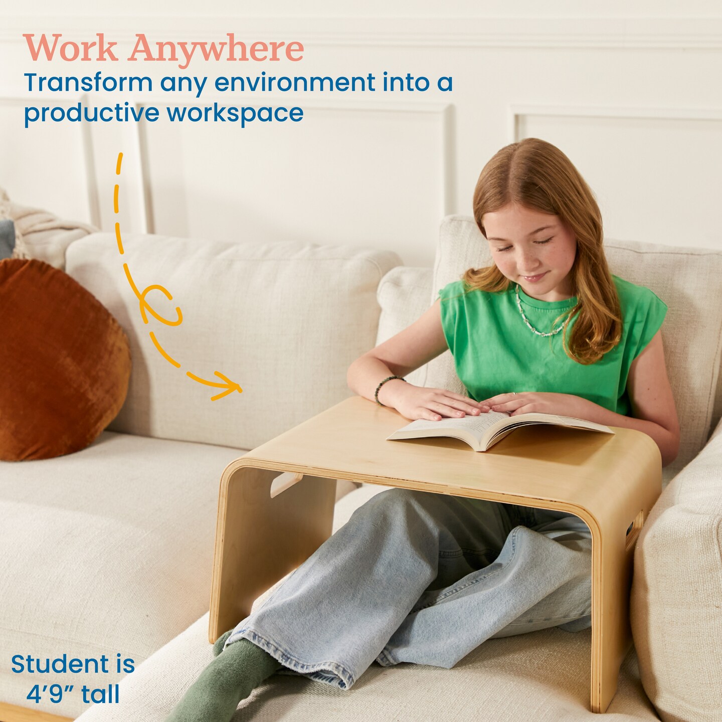 Bentwood Lap Desk with Handles, Activity Table