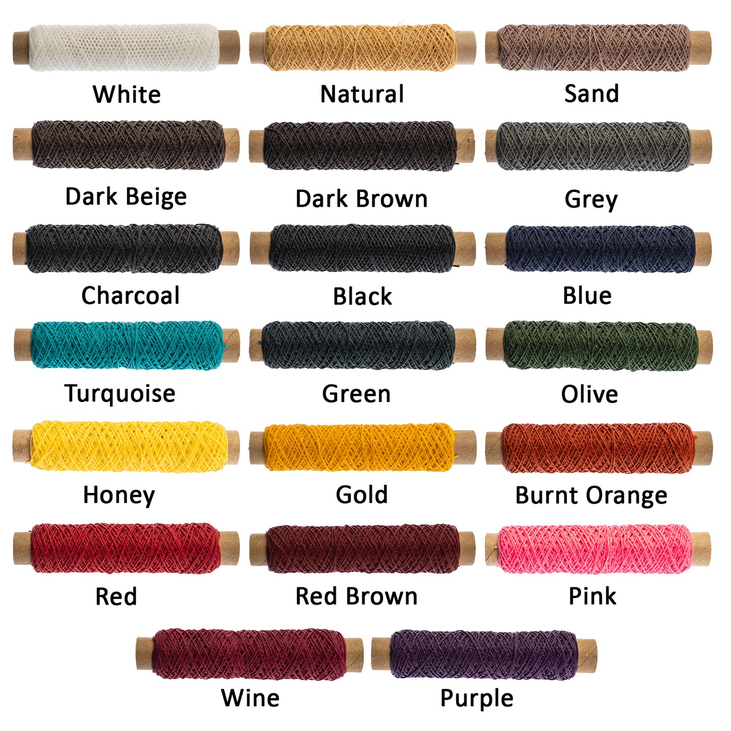 Gudebrod Waxed Polyester Thread 25yd. | Made in USA