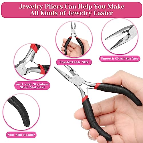 60 FT Chains for Jewelry Making, Jewelry Making Chains for Necklace with Pliers, Open Jump Rings and Lobster Clasps for Making Jewelry DIY Necklace Bracelet Anklet, 6Colors 2mm