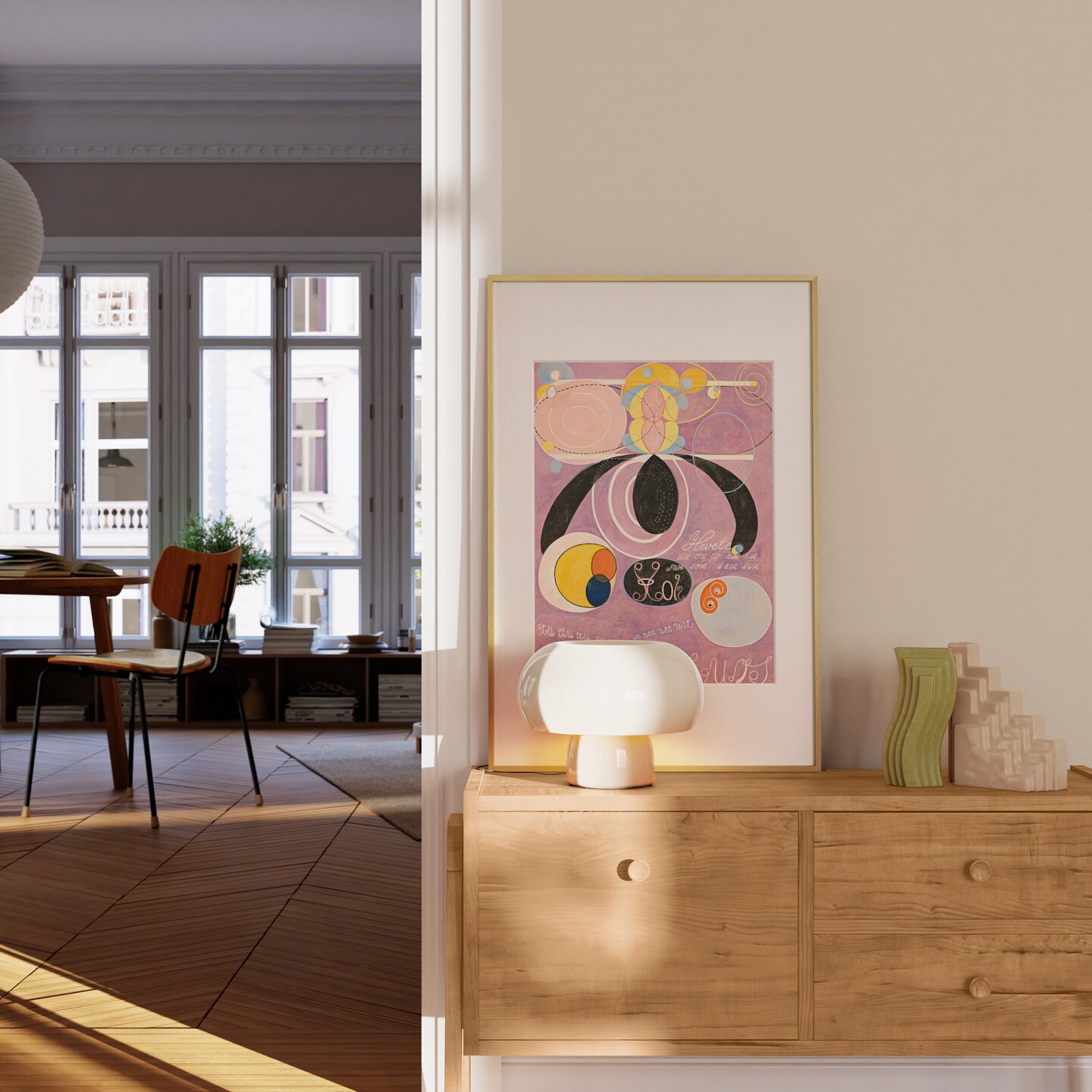 Haus and Hues Aluminum Glass and Matted Picture Frame