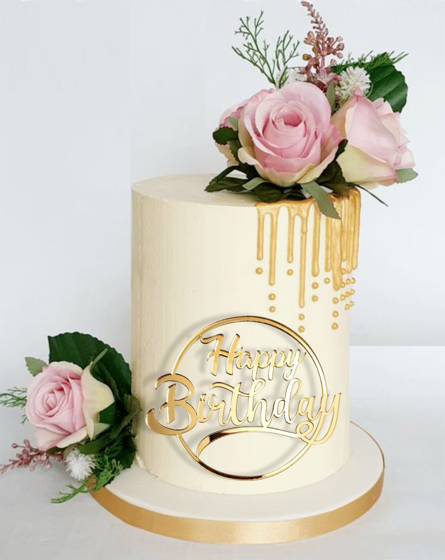 Happy Birthday Cake Charm - Cake Jewel | Acrylic Birthday Party Cake ...