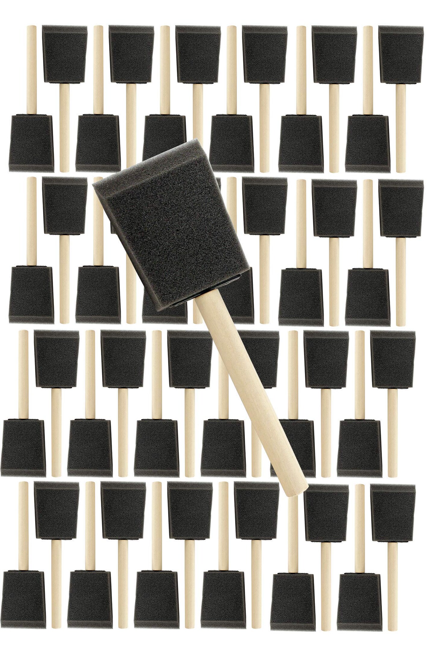 48 Pieces Pro Grade - Foam Brushes - 2 Inch - Poly Foam Brush Set