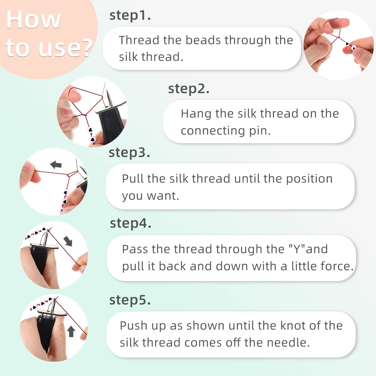 The Jewelry Bead Knotting Tool,Create The Secure Knots and 100% Silk Thread for Jewelry Making and Beading