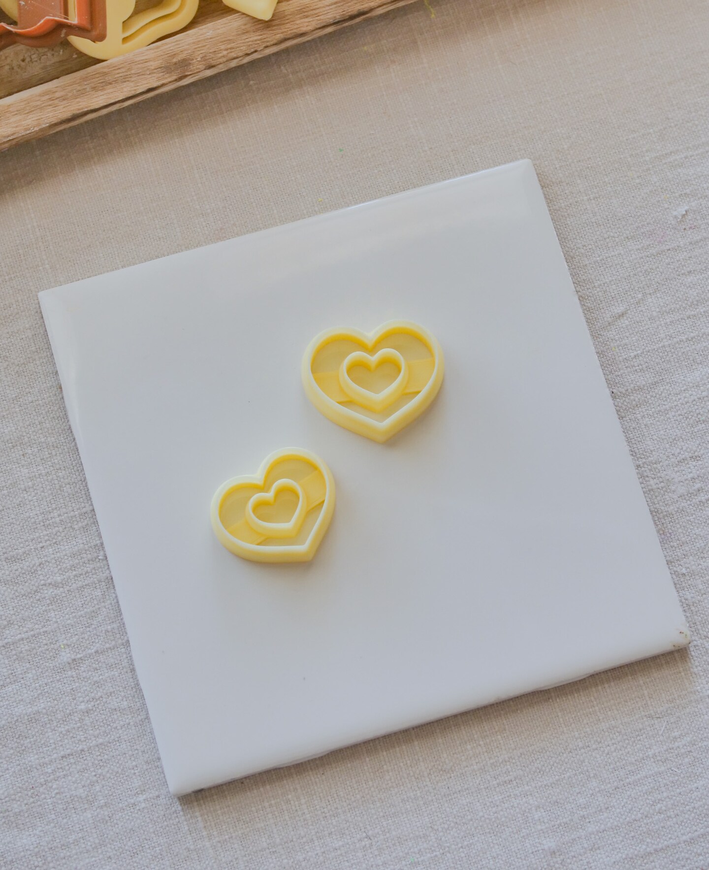 2 pcs Heart Polymer Clay Cutter Set By Hello Cutters