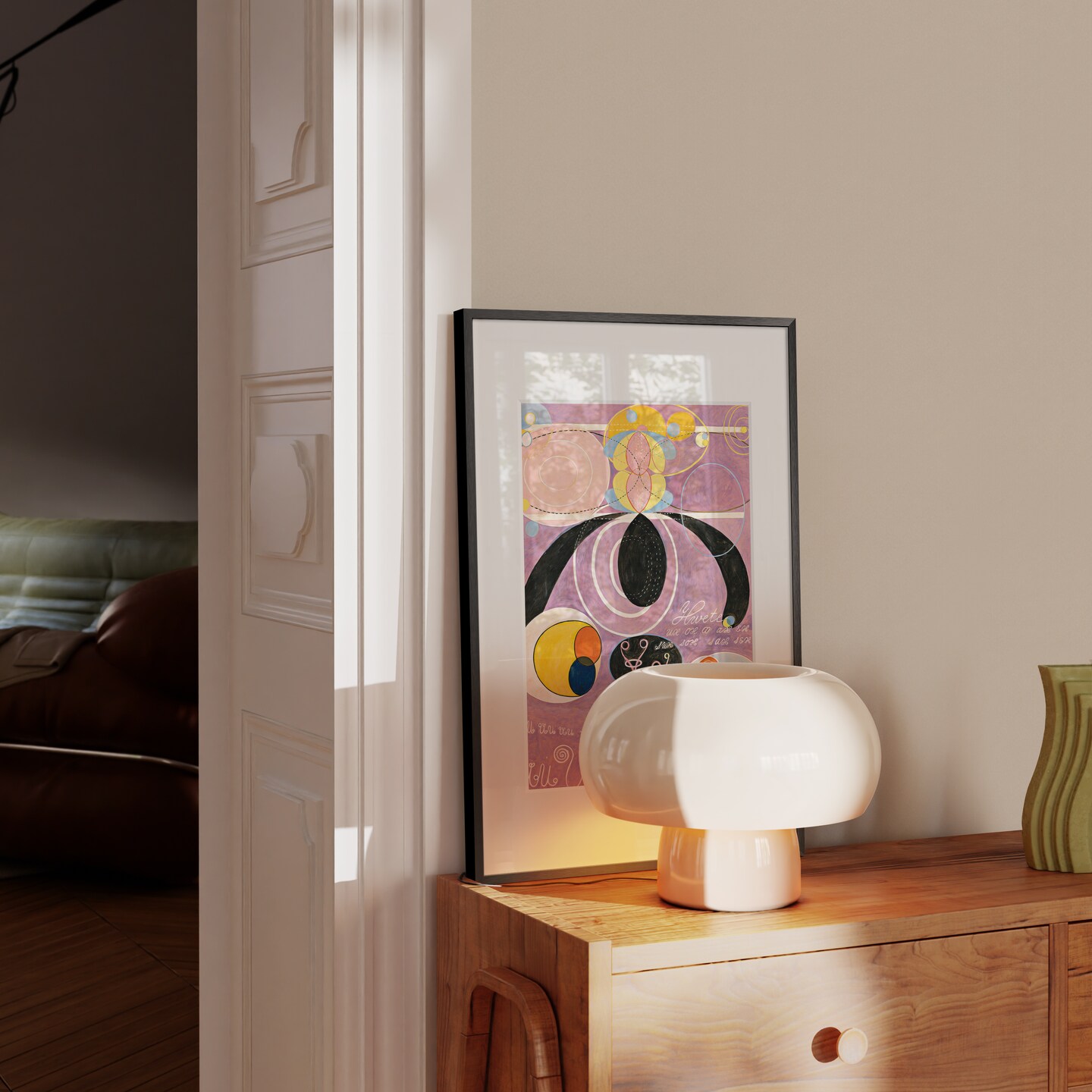 Haus and Hues Aluminum Glass and Matted Picture Frame