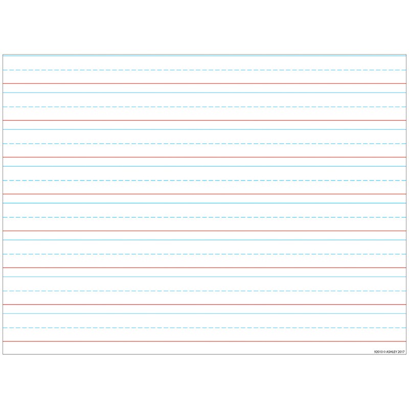 Smart Poly&#x2122; Handwriting Chart Tablet Lined 3/4&#x22;, Dry-Erase Surface, 17&#x22; x 22&#x22;