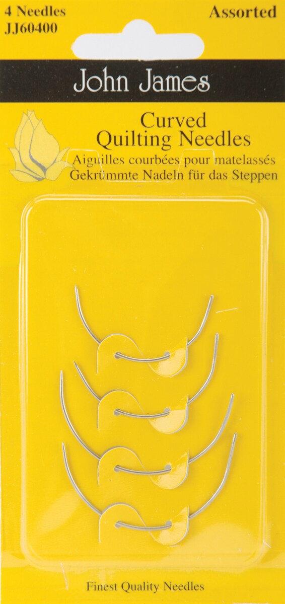 John James Curved Quilting Hand Needles-Assorted 4/Pkg