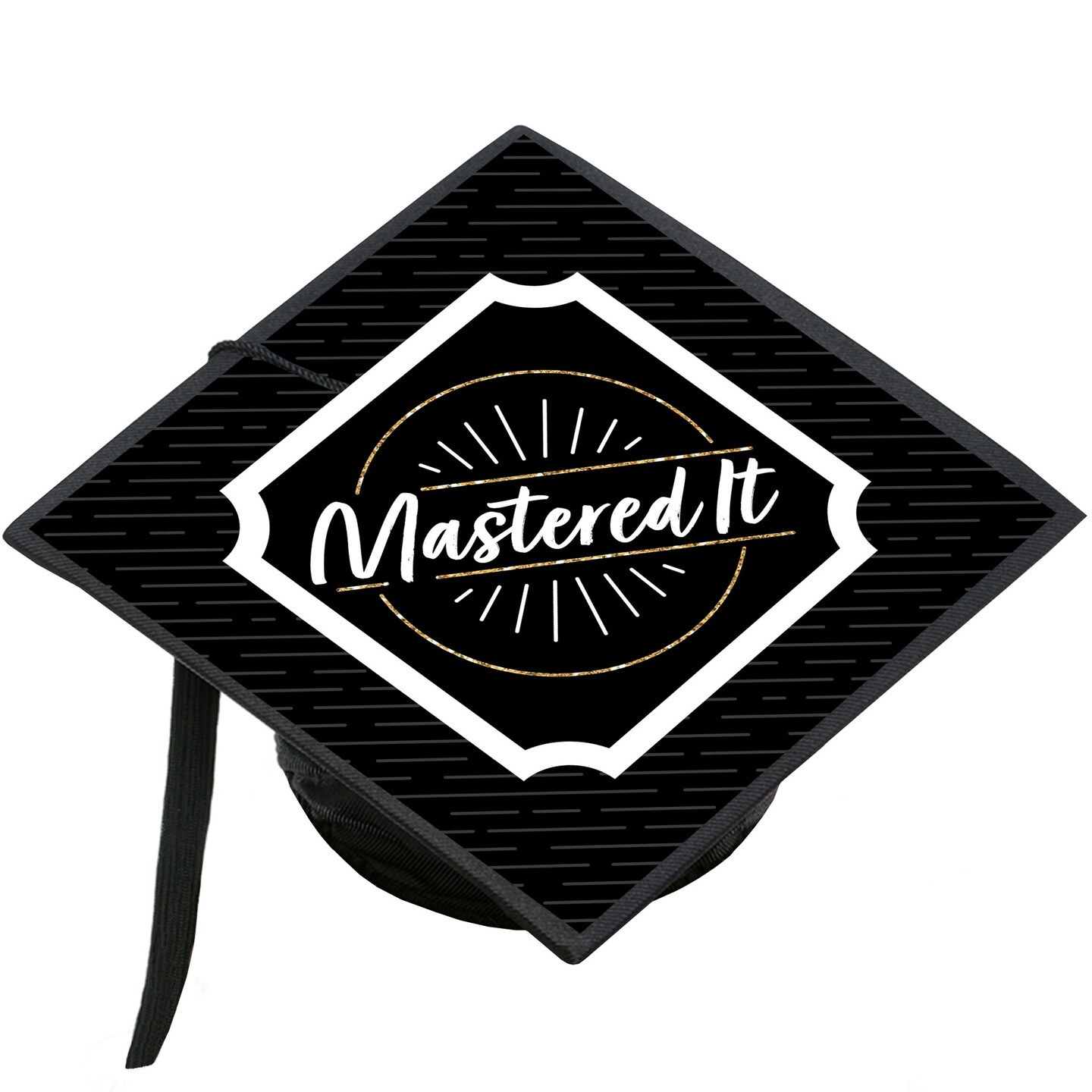 Big Dot of Happiness Mastered It - Master&#x27;s Degree Graduation Cap Decorations Kit - Grad Cap Cover