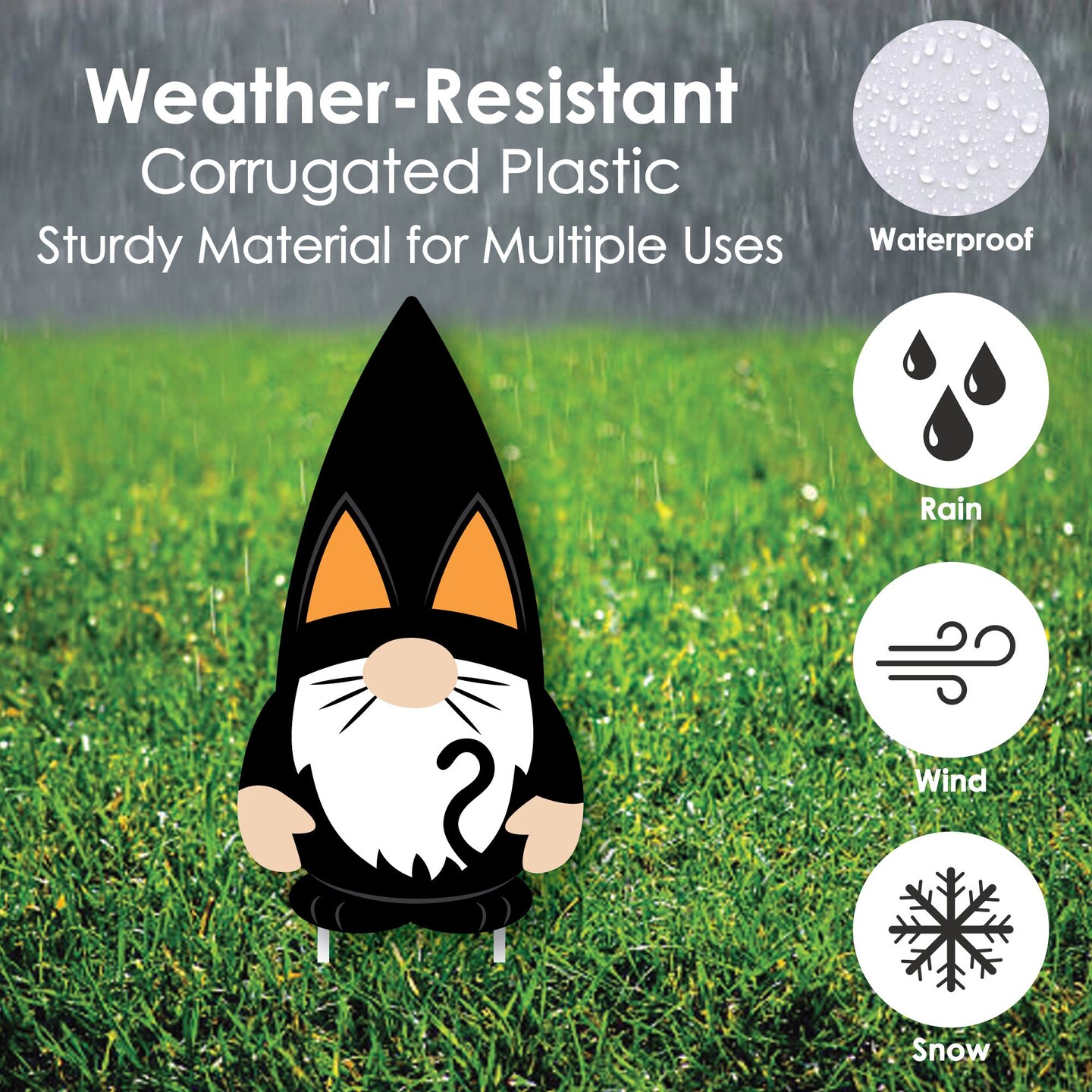 Big Dot of Happiness Halloween Gnomes - Gnome Lawn Decorations - Outdoor Spooky Fall Party Yard Decorations - 10 Piece
