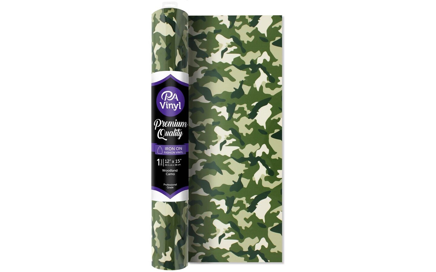 Iron On Vinyl 12x15 Roll Green Camo Michaels