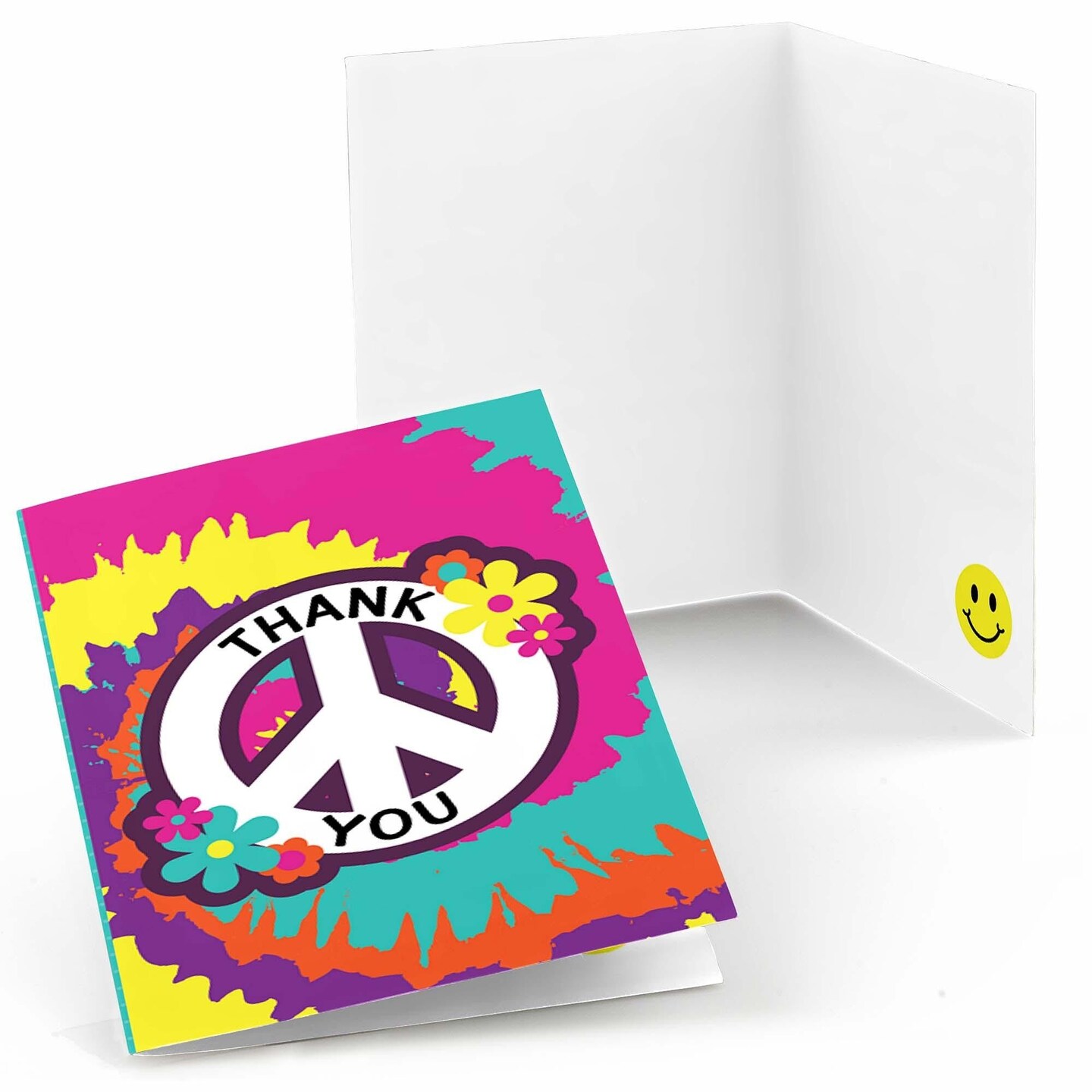 Big Dot of Happiness 60&#x27;s Hippie - 1960s Groovy Party Thank You Cards (8 count)
