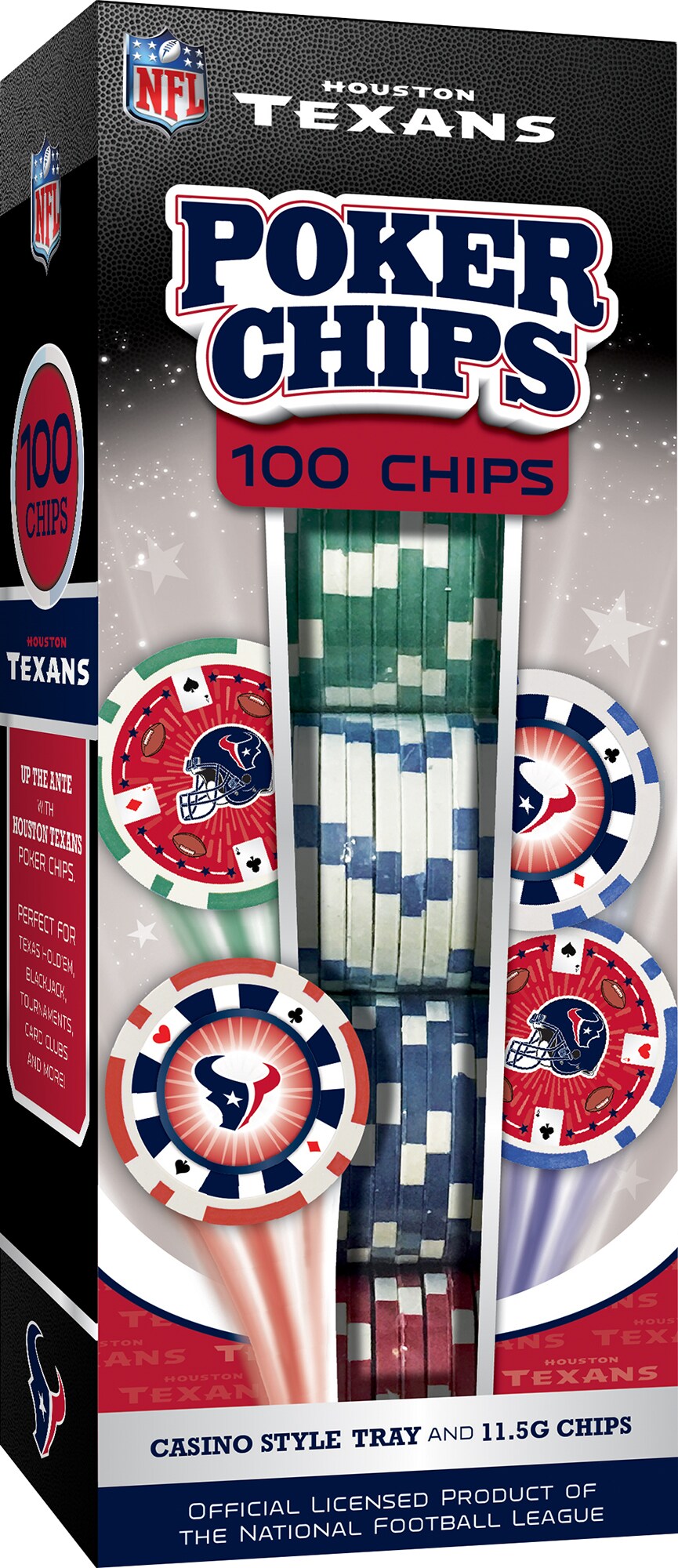 Masterpieces Casino - NFL Houston Texans - 100 Piece High Quality Poker ...