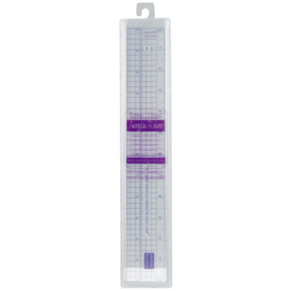 Creative Impressions Acrylic Ruler 12&#x22;-Metal Edge