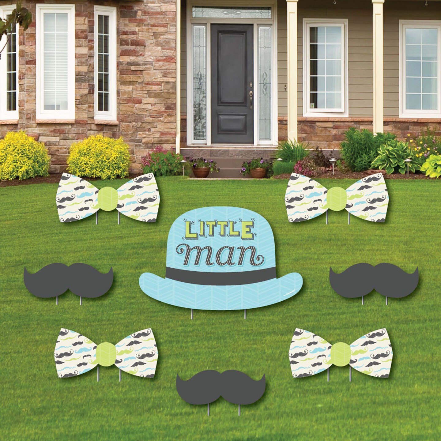 Big Dot of Happiness Dashing Little Man Mustache Party - Yard Sign ...