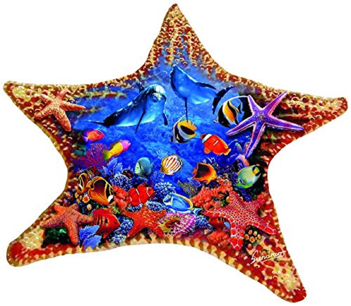 Sunsout Starfish 600 pc Special Shape  Jigsaw Puzzle 97136