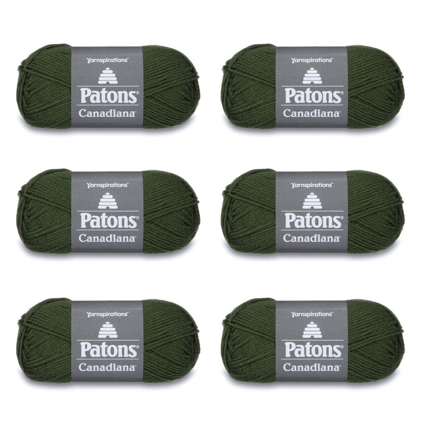 Patons Canadiana Yarn - Solids-Dark Green Tea