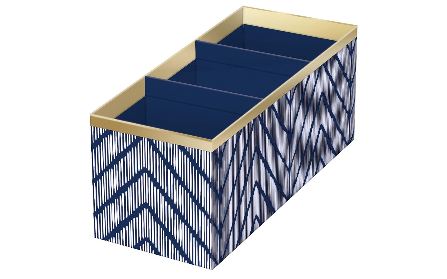 Lady Jayne Desk Organizer Indigo Chevron