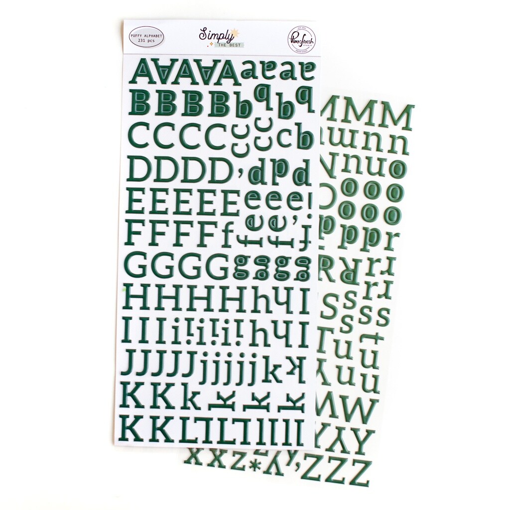 PinkFresh Puffy Alpha Stickers-Simply The Best
