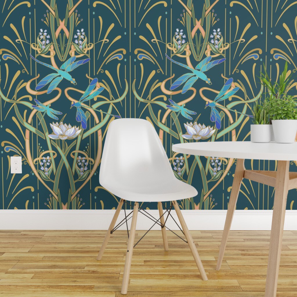 Buy Art Deco Wallpaper Antique Wallpaper Art Nouveau Wallpaper Online in  India  Etsy