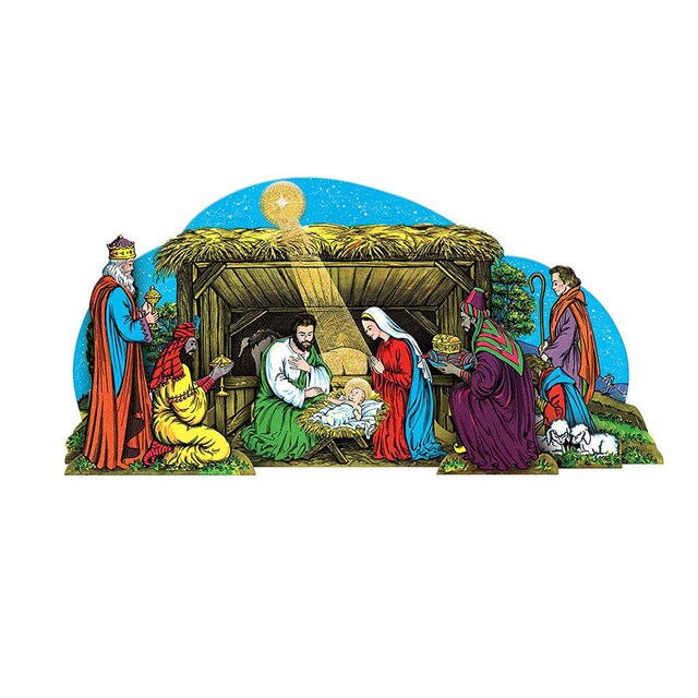 Vintage Nativity Scene Table Decor