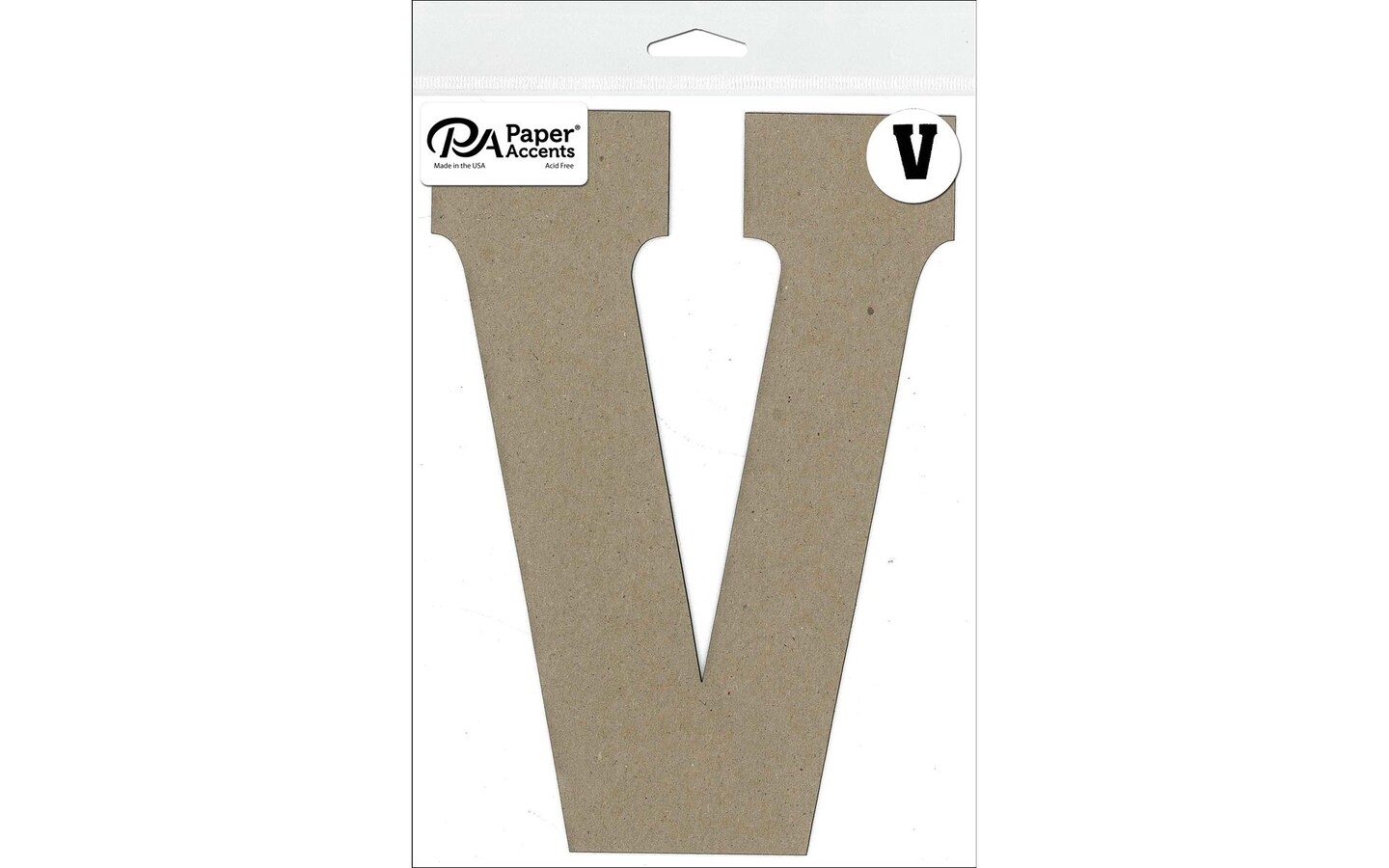 Chipboard Letter 8&#x22; V 1pc Natural