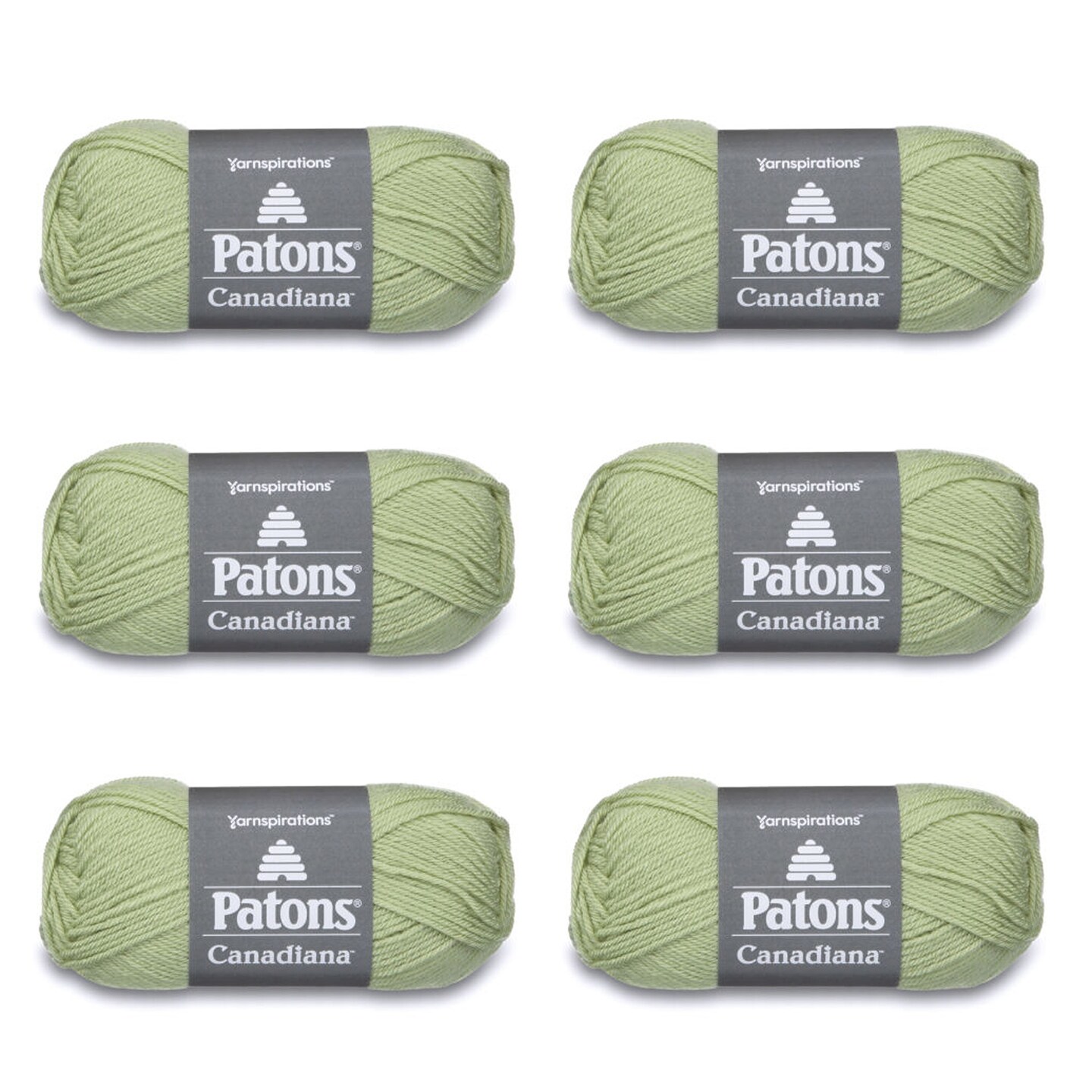 Patons Canadiana Cherished Green Yarn - 6 Pack of 3.5oz/100g - Acrylic - 4 Medium - 205 Yards - Knitting/Crochet