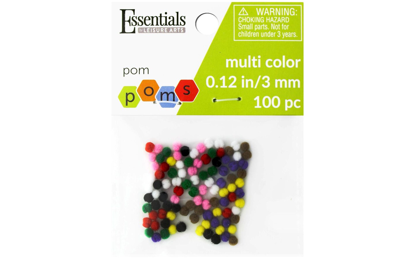  Essentials by Leisure Arts Pom Poms - Multi-Colored -1