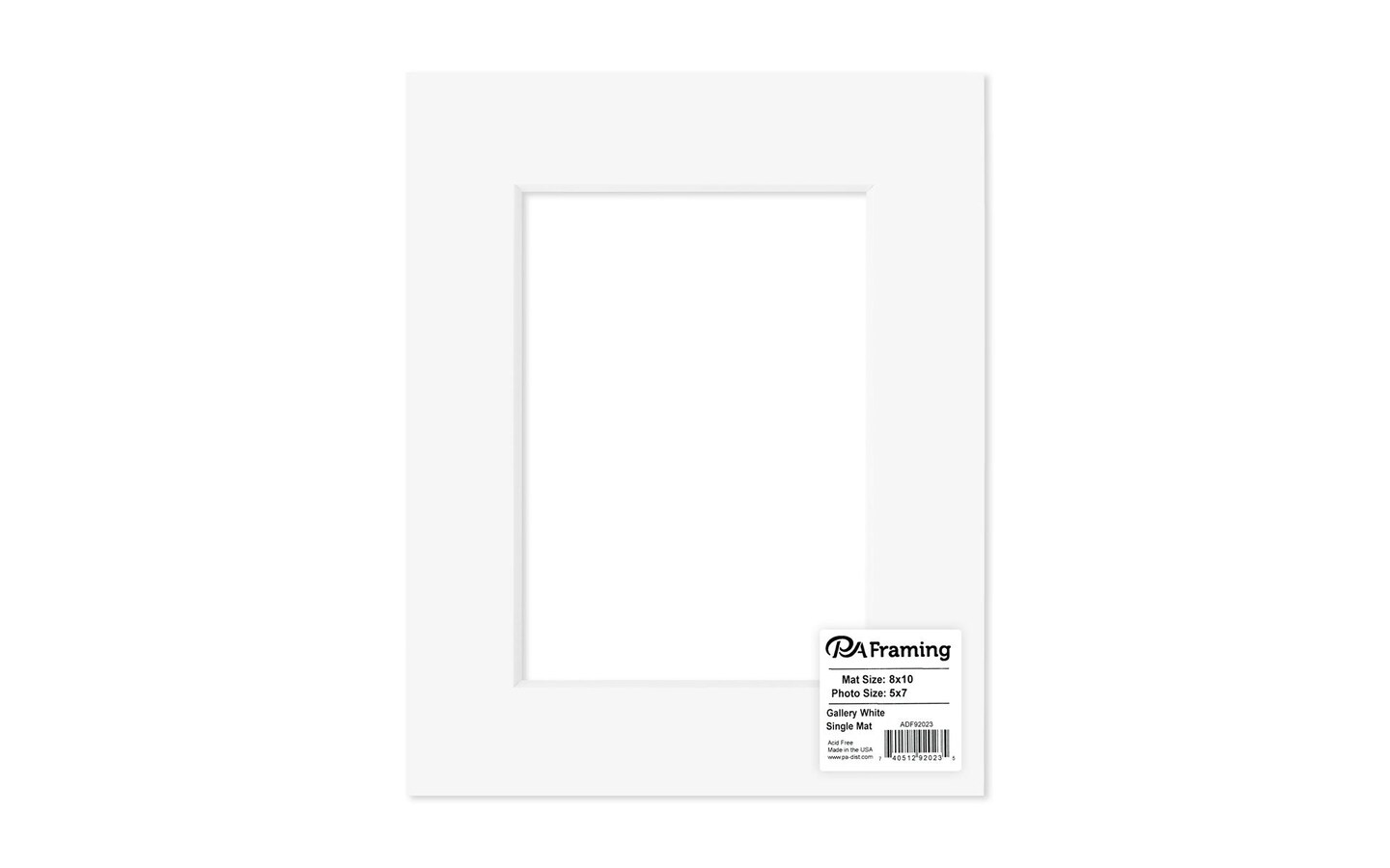 ADF Mat 8x10/5x7 Gallery DblThick WhtCore White Michaels
