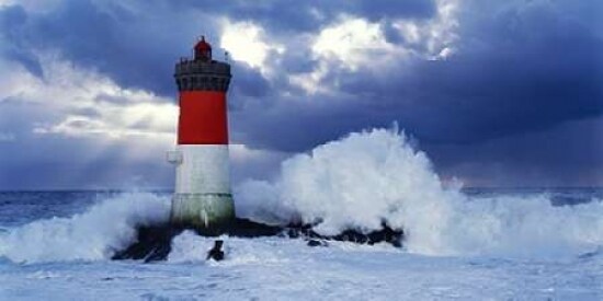 Phare des Pierres-noires lors d une tempete Poster Print by Jean Guichard - Item # VARPDX2JG968