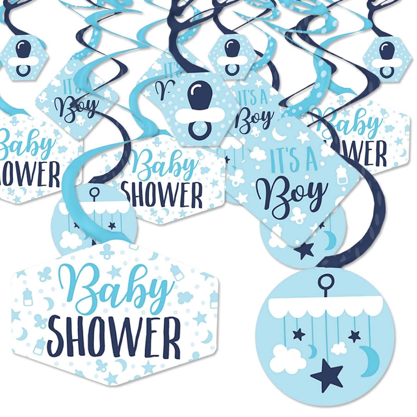 Blue Baby Shower Hanging Decorations Blue Baby Shower Hanging Decorations