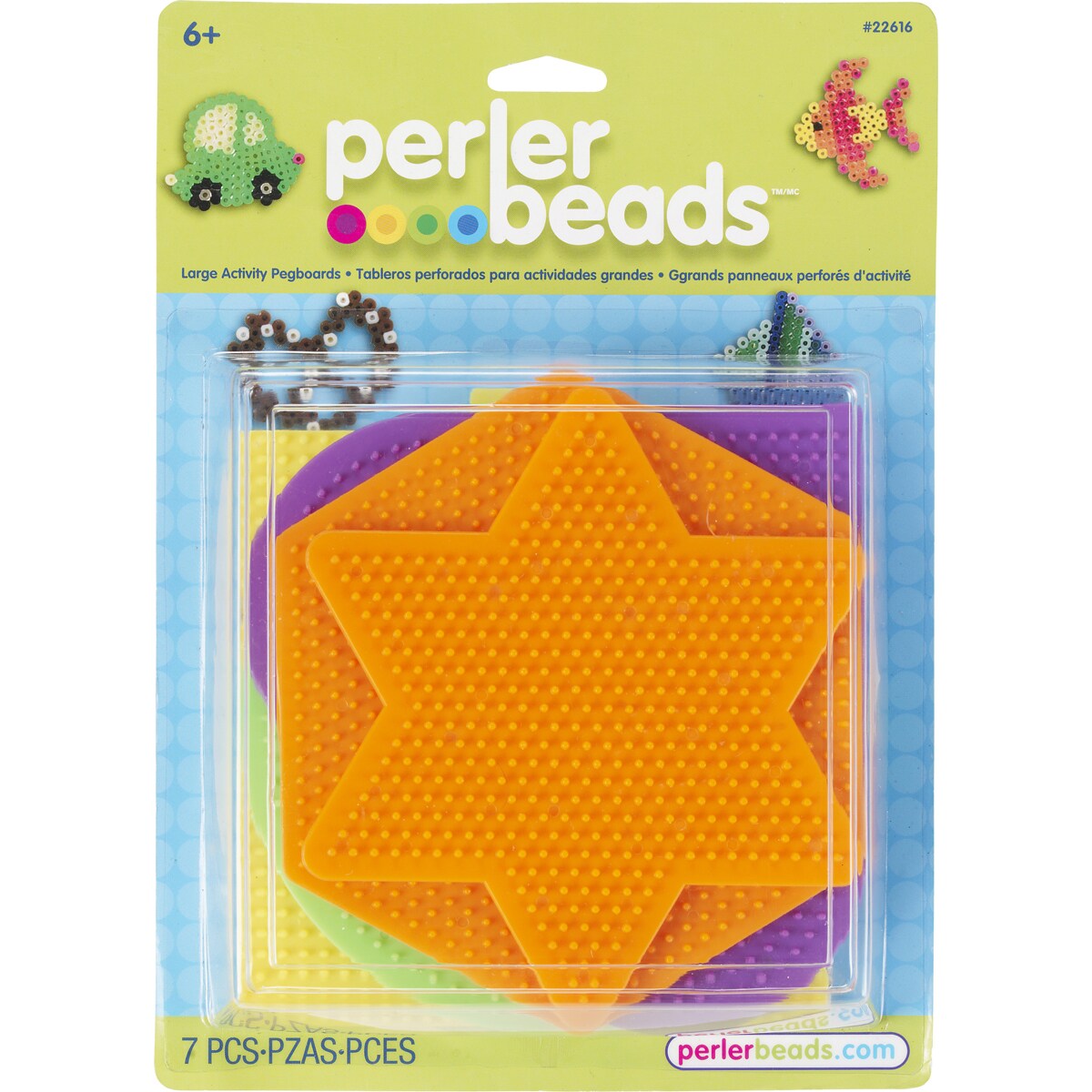 Perler Pegboards 5/Pkg-Assorted Shapes &#x26; Colors