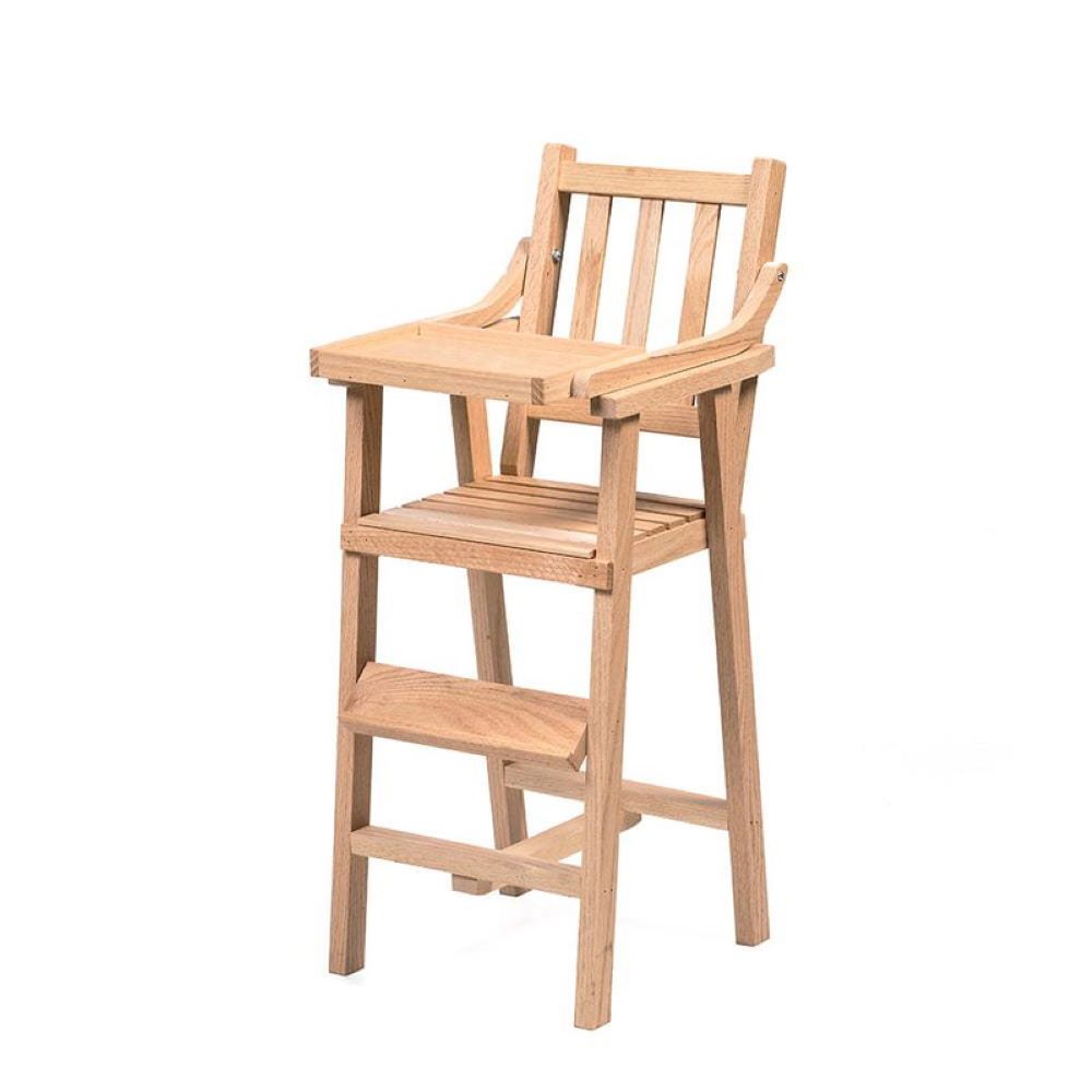 Eli & Mattie Amish Made Oak Child Doll High Chair Toy for 18 inch Dolls