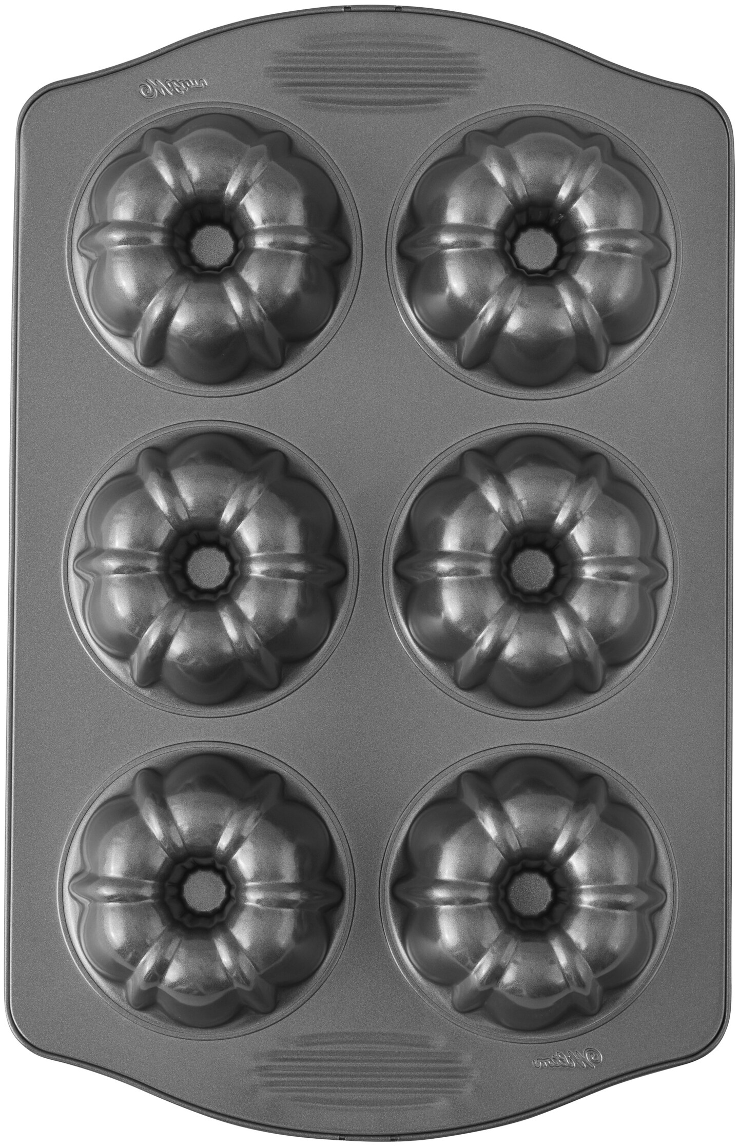 Wilton 191002522 20-Compartment Non-Stick Steel Mini Fluted Bundt Cake Pan  - 3 1/2 x 1 3/8 Cavities